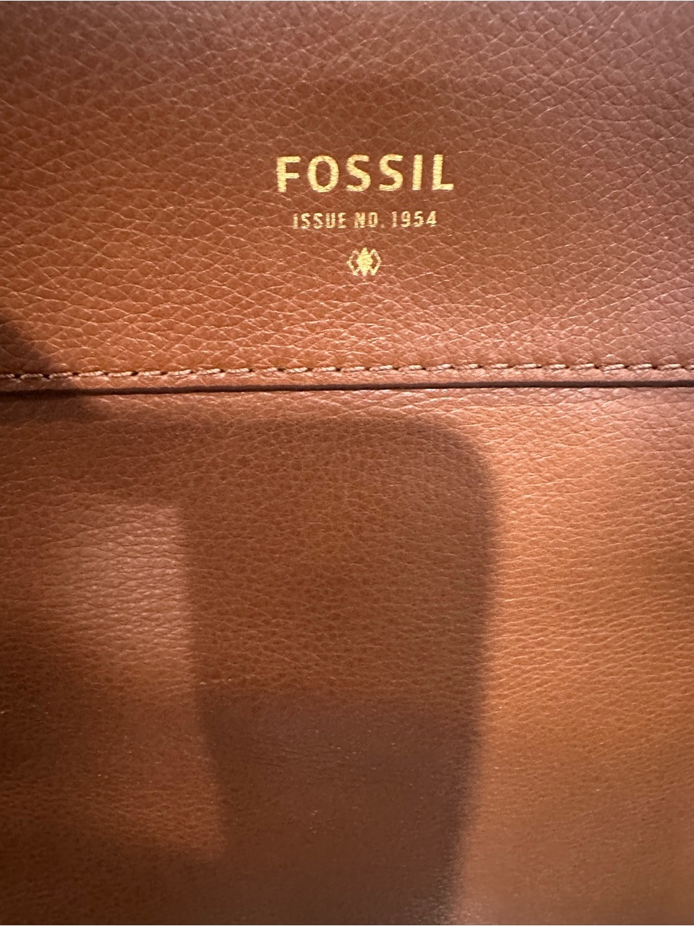 Fossil Leather Tote in Cognac Brown - Picture 2 of 7